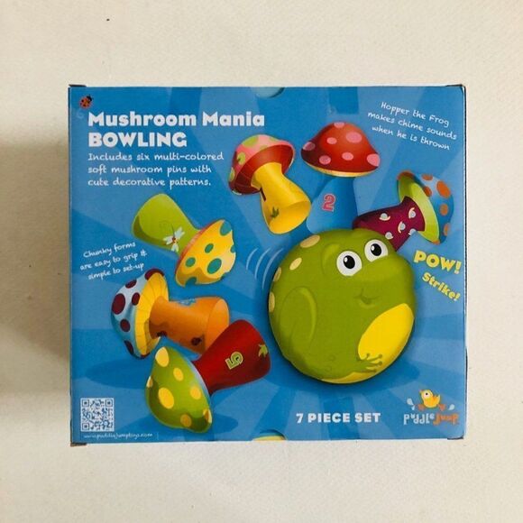 Mushroom Bowling Toddler Toy Game Soft - Picture 2 of 5